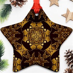 Gold Black Book Cover Ornate Star Ornament (two Sides) by Pakrebo