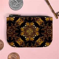 Gold Black Book Cover Ornate Mini Coin Purse