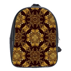 Gold Black Book Cover Ornate School Bag (large)