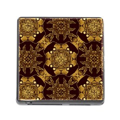 Gold Black Book Cover Ornate Memory Card Reader (square 5 Slot)