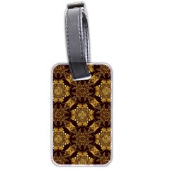 Gold Black Book Cover Ornate Luggage Tags (two Sides) by Pakrebo