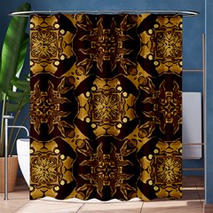 Gold Black Book Cover Ornate Shower Curtain 60  X 72  (medium) 