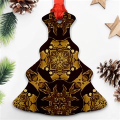 Gold Black Book Cover Ornate Ornament (christmas Tree) 