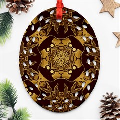 Gold Black Book Cover Ornate Ornament (oval Filigree) by Pakrebo