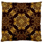 Gold Black Book Cover Ornate Large Cushion Case (Two Sides) Front