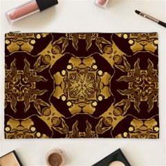 Gold Black Book Cover Ornate Cosmetic Bag (xxl)