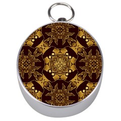 Gold Black Book Cover Ornate Silver Compasses by Pakrebo