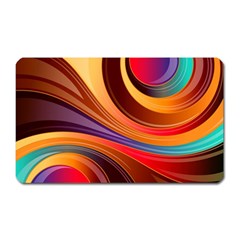 Abstract Colorful Background Wavy Magnet (rectangular) by Pakrebo