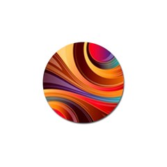 Abstract Colorful Background Wavy Golf Ball Marker by Pakrebo