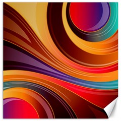 Abstract Colorful Background Wavy Canvas 20  X 20  by Pakrebo