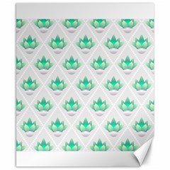 Plant Pattern Green Leaf Flora Canvas 8  X 10  by Pakrebo