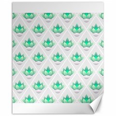 Plant Pattern Green Leaf Flora Canvas 16  X 20  by Pakrebo