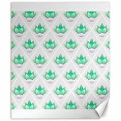 Plant Pattern Green Leaf Flora Canvas 20  X 24  by Pakrebo