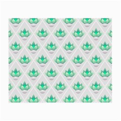 Plant Pattern Green Leaf Flora Small Glasses Cloth (2-side) by Pakrebo