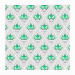 Plant Pattern Green Leaf Flora Medium Glasses Cloth