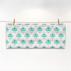 Plant Pattern Green Leaf Flora Hand Towel by Pakrebo