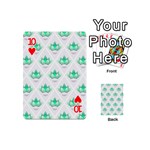 Plant Pattern Green Leaf Flora Playing Cards 54 (Mini) Front - Heart10