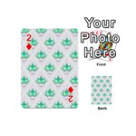 Plant Pattern Green Leaf Flora Playing Cards 54 (Mini) Front - Diamond2