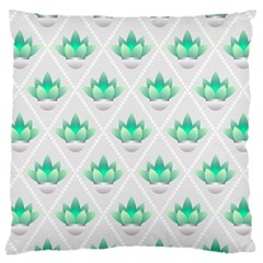 Plant Pattern Green Leaf Flora Large Cushion Case (one Side) by Pakrebo