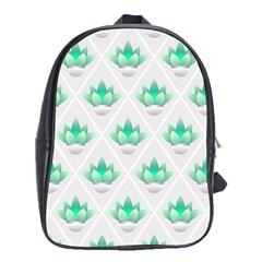 Plant Pattern Green Leaf Flora School Bag (xl) by Pakrebo