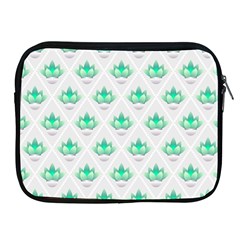 Plant Pattern Green Leaf Flora Apple Ipad 2/3/4 Zipper Cases by Pakrebo