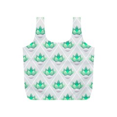 Plant Pattern Green Leaf Flora Full Print Recycle Bag (s)