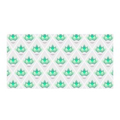 Plant Pattern Green Leaf Flora Satin Wrap