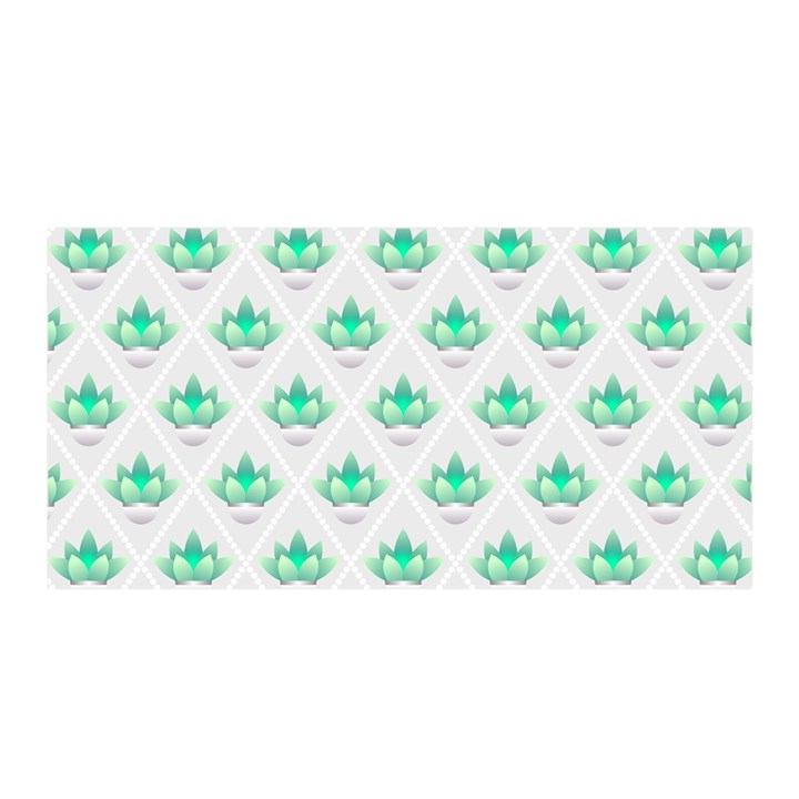 Plant Pattern Green Leaf Flora Satin Wrap