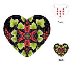 Pattern Berry Red Currant Plant Playing Cards (heart) by Pakrebo