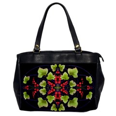 Pattern Berry Red Currant Plant Oversize Office Handbag by Pakrebo