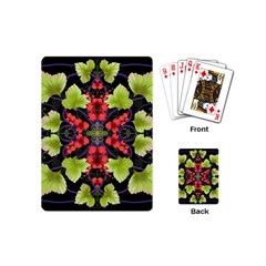 Pattern Berry Red Currant Plant Playing Cards (mini) by Pakrebo