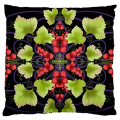 Pattern Berry Red Currant Plant Standard Flano Cushion Case (one Side) by Pakrebo