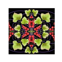 Pattern Berry Red Currant Plant Small Satin Scarf (square) by Pakrebo