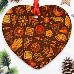 Pattern Background Ethnic Tribal Ornament (Heart)