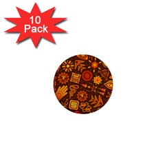 Pattern Background Ethnic Tribal 1  Mini Buttons (10 pack) 