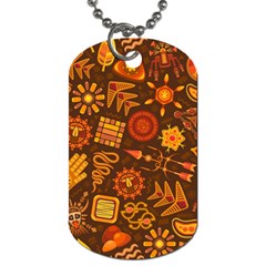 Pattern Background Ethnic Tribal Dog Tag (two Sides) by Pakrebo