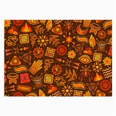 Pattern Background Ethnic Tribal Large Glasses Cloth