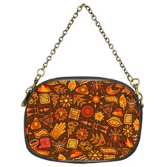 Pattern Background Ethnic Tribal Chain Purse (Two Sides)