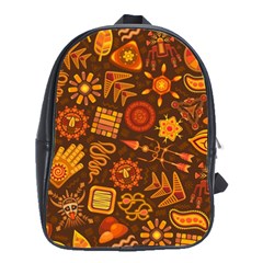 Pattern Background Ethnic Tribal School Bag (Large)