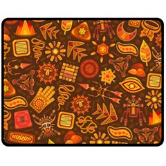 Pattern Background Ethnic Tribal Fleece Blanket (Medium) 