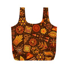 Pattern Background Ethnic Tribal Full Print Recycle Bag (M)