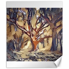 Tree Forest Woods Nature Landscape Canvas 8  X 10  by Pakrebo