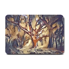 Tree Forest Woods Nature Landscape Small Doormat  by Pakrebo