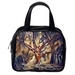 Tree Forest Woods Nature Landscape Classic Handbag (one Side) by Pakrebo