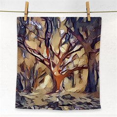 Tree Forest Woods Nature Landscape Face Towel by Pakrebo