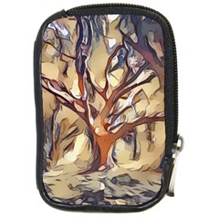 Tree Forest Woods Nature Landscape Compact Camera Leather Case by Pakrebo