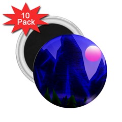 Mountains Dawn Landscape Sky 2 25  Magnets (10 Pack)  by Pakrebo