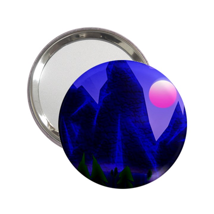 Mountains Dawn Landscape Sky 2.25  Handbag Mirrors