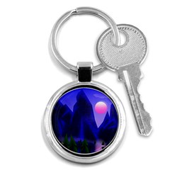 Mountains Dawn Landscape Sky Key Chains (round)  by Pakrebo