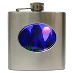 Mountains Dawn Landscape Sky Hip Flask (6 oz) Front